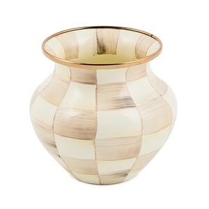 Mocha Checkered Vase large